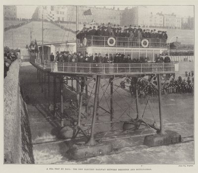 Un voyage en mer par rail, le nouveau chemin de fer électrique entre Brighton et Rottingdean - English Photographer