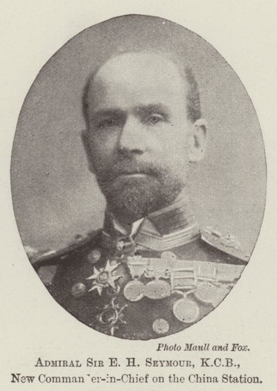 Amiral Sir E H Seymour, KCB, nouveau commandant en chef de la station de Chine - English Photographer