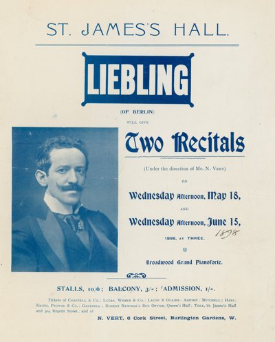 Publicité pour un concert de Liebling de Berlin - English Photographer