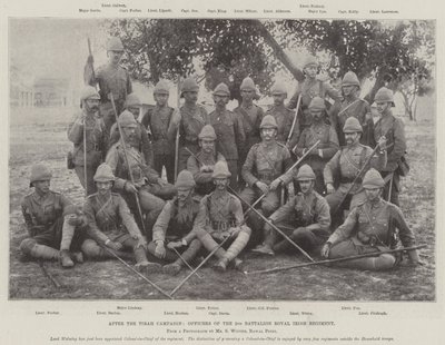 Après la campagne de Tirah, officiers du 2e bataillon du Royal Irish Regiment - English Photographer