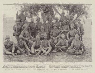 Après la campagne de Tirah, les officiers du 2e bataillon du régiment royal irlandais - English Photographer