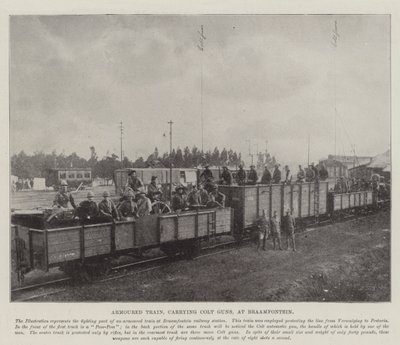 Train blindé transportant des mitrailleuses Colt, à Braamfontein - English Photographer