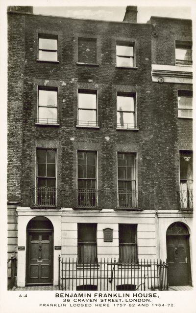 Maison de Benjamin Franklin, Craven Street, Londres - English Photographer