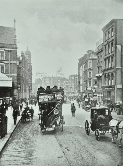 Bishopsgate: nord de Liverpool Street, Londres, 1890 - English Photographer