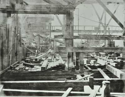 Pont de Blackfriars : travaux de construction en cours, 1869 - English Photographer