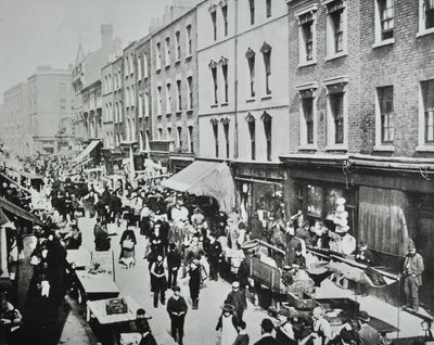 Marché de Brick Lane, Brick Lane : vue générale, 1895 - English Photographer