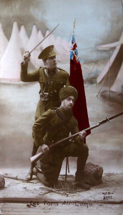 Soldats britanniques et indiens, Première Guerre mondiale - English Photographer
