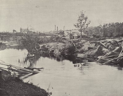 Pont de Burnley, sur la Yarra, après les inondations de juillet 1891 - English Photographer
