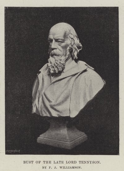 Buste du feu Lord Tennyson, par F J Williamson - English Photographer
