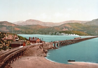 Cadair Idris et pont de Barmouth, pub. c.1900 - English Photographer