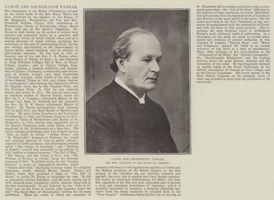 Chanoine et archidiacre Farrar, le nouveau chapelain de la Chambre des communes - English Photographer
