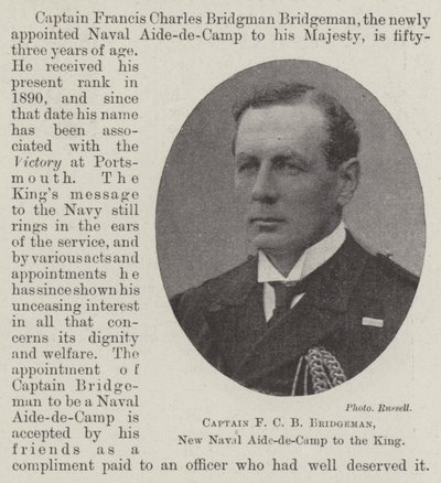Le capitaine F C B Bridgeman, nouveau aide de camp naval du roi - English Photographer
