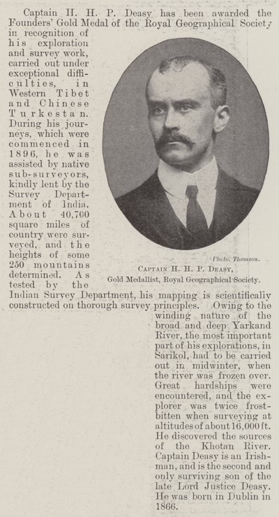 Capitaine H H P Deasy, médaillé d