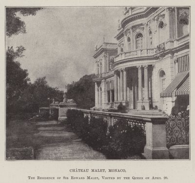 Château Malet, Monaco, la résidence de Sir Edward Malet, visitée par la Reine le 20 avril - English Photographer