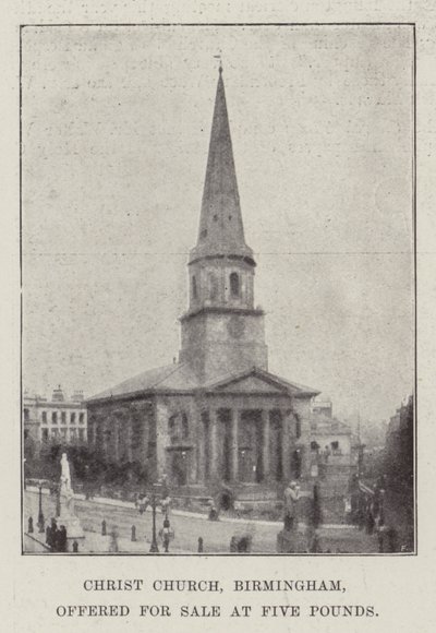 Église du Christ, Birmingham, offerte à la vente pour cinq livres - English Photographer