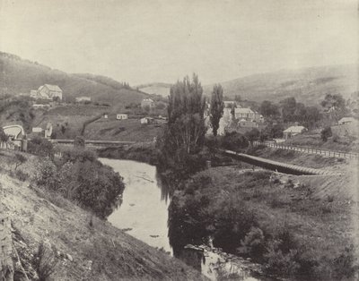 Clarendon, montrant la piste des tuyaux, approvisionnement en eau d