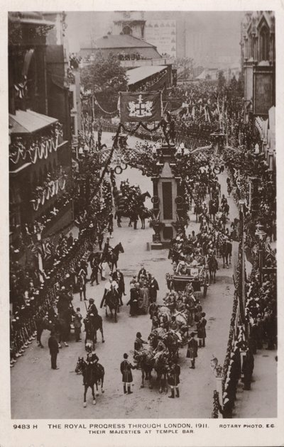 Procession du couronnement du roi George V et de la reine, Temple Bar, Londres - English Photographer