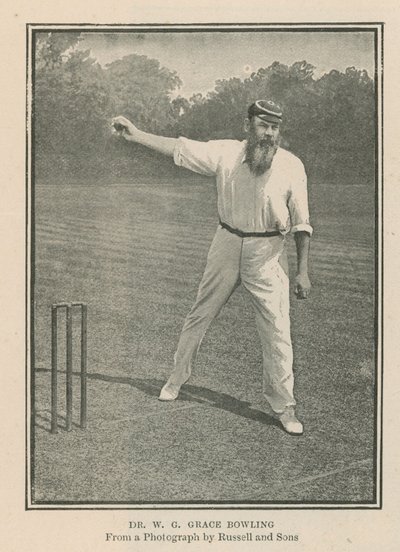Le joueur de cricket Dr W G Grace - English Photographer