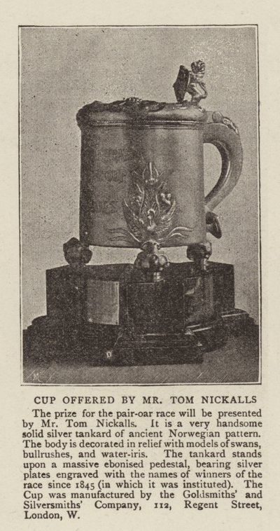 Coupe offerte par M Tom Nickalls - English Photographer