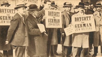 Manifestation à Hyde Park, à Londres, pour protester contre la persécution des Juifs par Hitler en Allemagne. - English Photographer