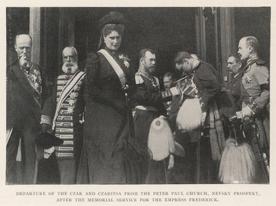 Départ du tsar et de la tsarine de l