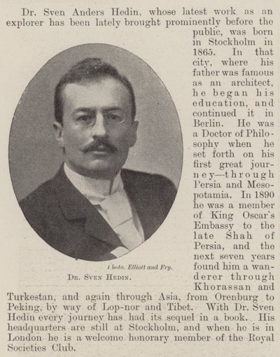 Dr Sven Hedin - English Photographer