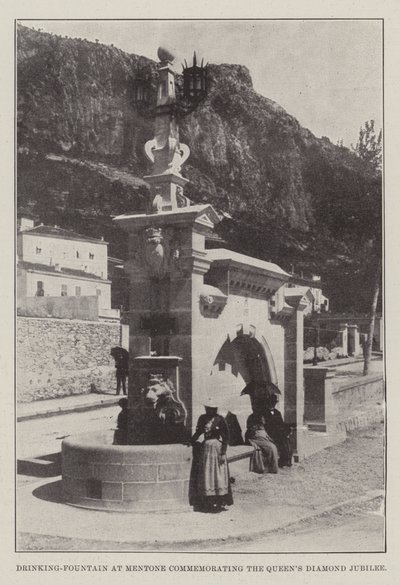 Fontaine à boire à Menton commémorant le Jubilé de diamant de la Reine - English Photographer