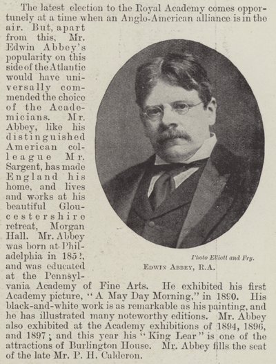 Edwin Abbey, RA - English Photographer
