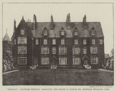Elleray, Chatham Terrace, Ramsgate, la maison où M. Montagu Williams est décédé - English Photographer