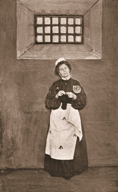 Emmeline Pankhurst dans une cellule à la prison de Holloway - English Photographer
