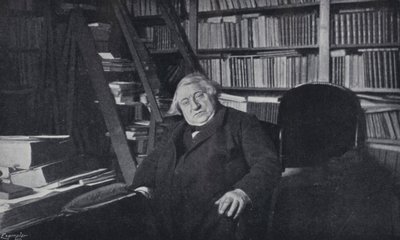 Ernest Renan dans son étude - English Photographer