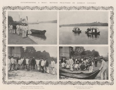 Improviser un bateau, méthode pratiquée par la cavalerie allemande - English Photographer