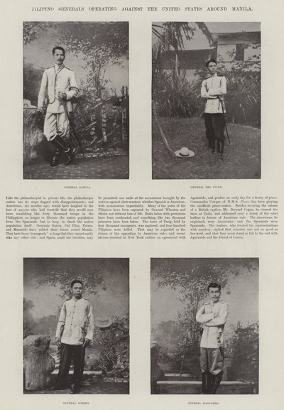 Généraux philippins opérant contre les États-Unis autour de Manille - English Photographer