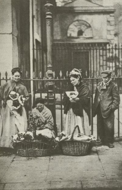 Vendeurs de fleurs, Covent Garden, Londres - English Photographer