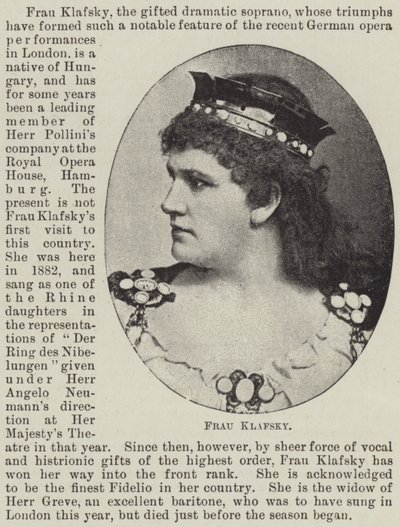 Frau Klafsky - English Photographer