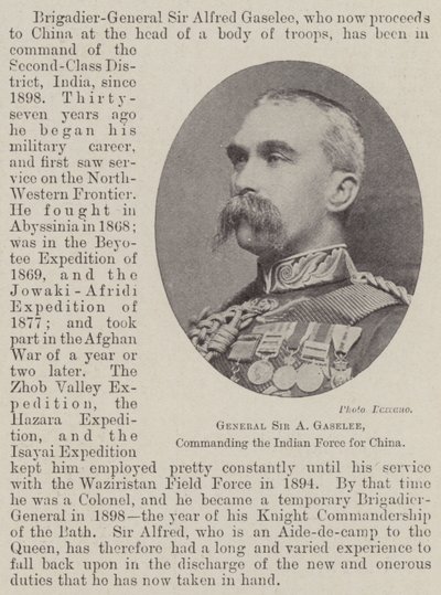 Général Sir A Gaselee, commandant la force indienne pour la Chine - English Photographer