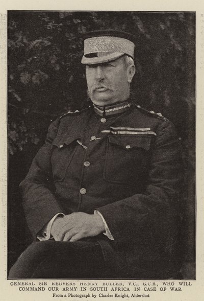 Le général Sir Redvers Henry Buller, VC, GCB, qui commandera notre armée en Afrique du Sud en cas de guerre - English Photographer