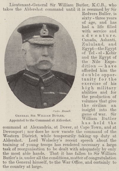 Général Sir William Butler, nommé au commandement à Aldershot - English Photographer