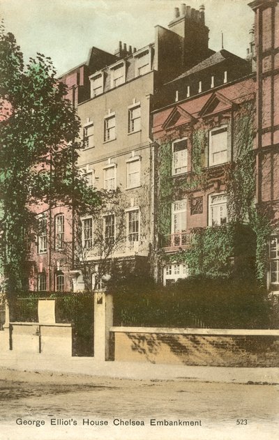 Maison de George Elliot, Cheyne Walk, Chelsea Embankment, Londres - English Photographer