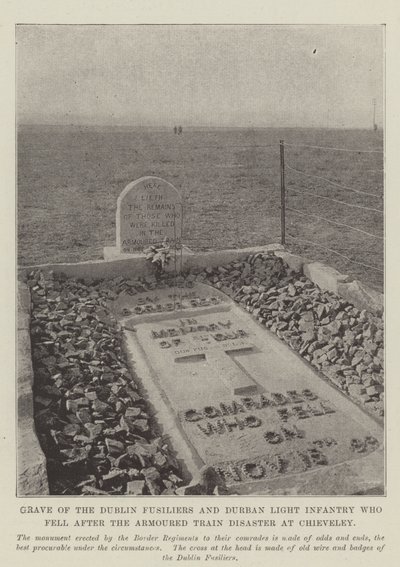Tombe des Dublin Fusiliers et de la Durban Light Infantry tombés après la catastrophe du train blindé à Chieveley - English Photographer