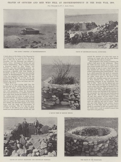 Tombes des officiers et des hommes tombés à Bronkhorstspruit pendant la guerre des Boers, 1880 - English Photographer