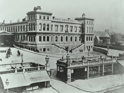 Terminus Great Eastern à Bishopsgate : extérieur, 1862 - English Photographer