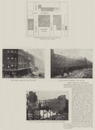 Grand incendie à Sunderland - English Photographer