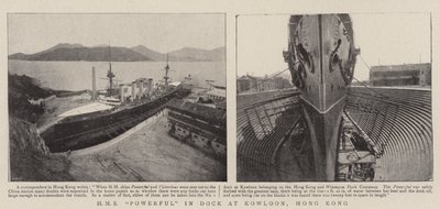 HMS Powerful en cale sèche à Kowloon, Hong Kong - English Photographer