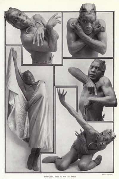 Habib Benglia, danseur et acteur français né en Algérie dans le rôle de Satan dans Un Soir de Folie aux Folies Bergère, Paris - English Photographer