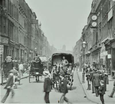 Hatton Garden : vers le nord depuis Holborn Circus, Londres, 1895 - English Photographer