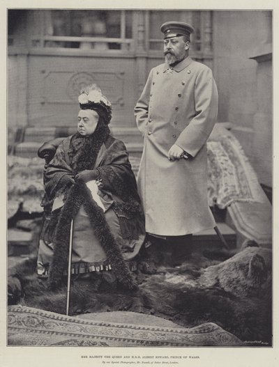 Sa Majesté la Reine et SAR Albert Edward, Prince de Galles - English Photographer