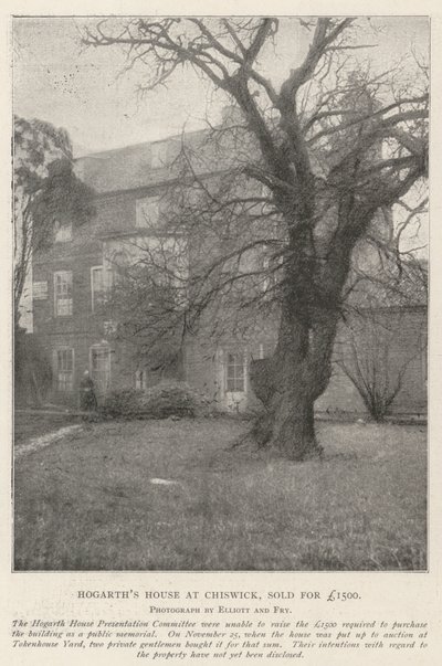 La maison de Hogarth à Chiswick, vendue pour 1500 £ - English Photographer