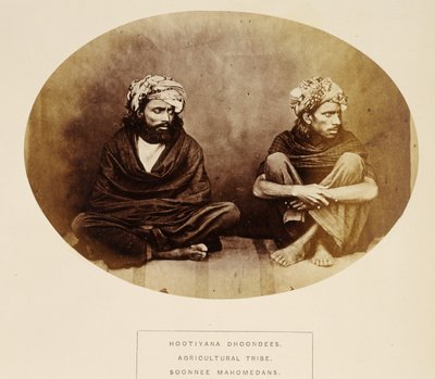 Hootiyana Dhoondees, tribu agricole, Soonnee Mahométans, Mooltan, de The People of India, par J. Forbes Watson, publié en 1868 - English Photographer