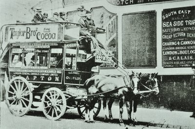 Omnibus à cheval avec passagers, 1899 - English Photographer